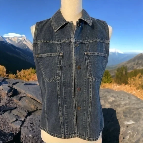 Eddie Bauer Denim Vest - Picture 1 of 3